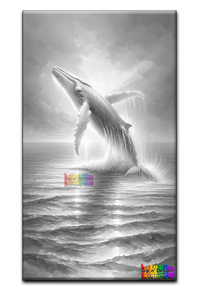 Humpback Whale - Uncolored - Dip n' Designs