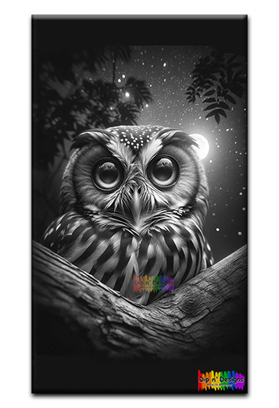 Night Owl - Uncolored - Dip n' Designs