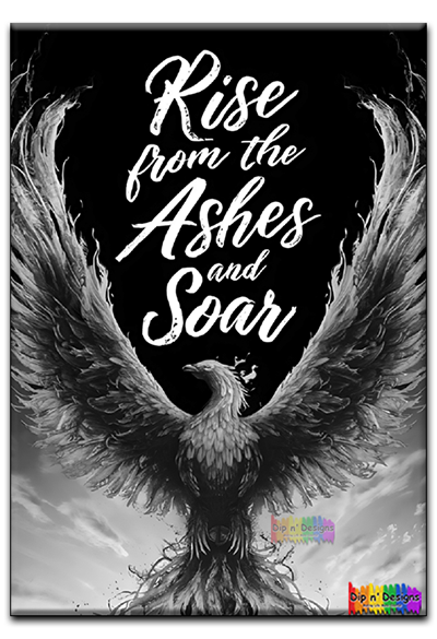 Phoenix Inspirational Art - Uncolored - Dip n' Designs