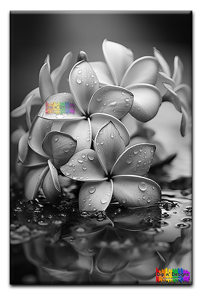 Plumeria Flowers - Uncolored - Dip n' Designs