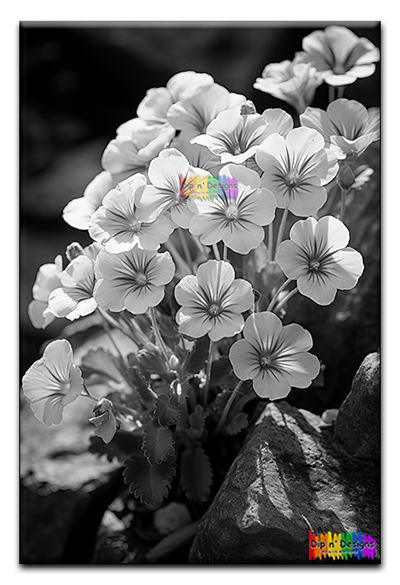 Primrose Flowers - Uncolored - Dip n' Designs