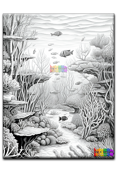 Reef Fish - Uncolored - Dip n' Designs