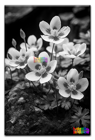 Snowdrop Anemones - Uncolored - Dip n' Designs