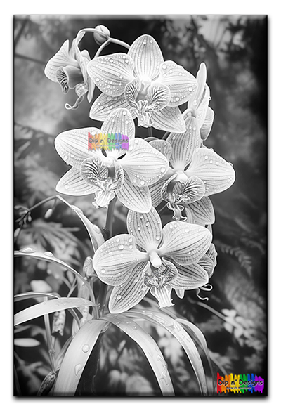 Venus Slipper Orchids - Uncolored