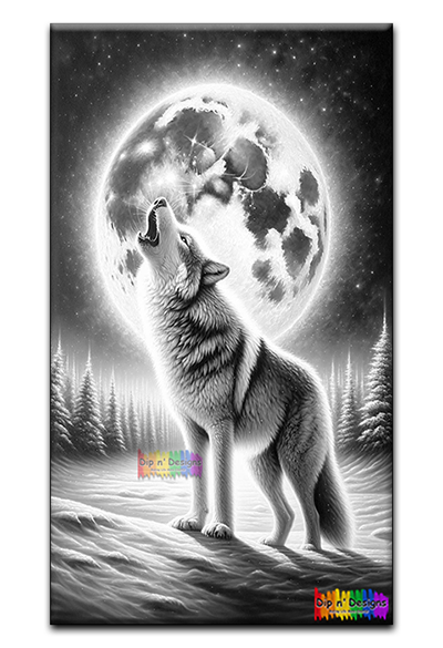 Wolf Howling - Uncolored