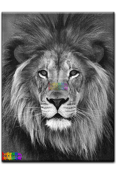 Lion uncolored - Dip n' Designs - Colored Pencil Wall Art