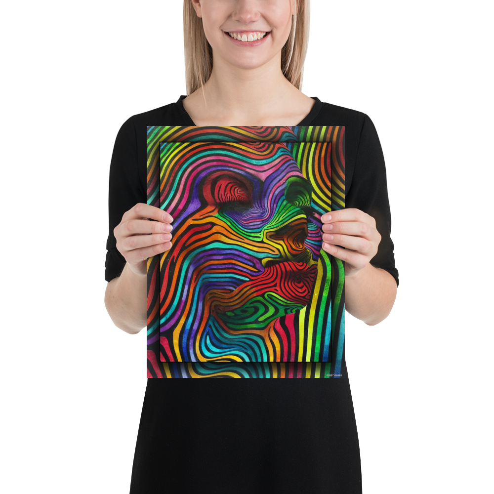 Abstract woman matte paper poster 11x14 inches