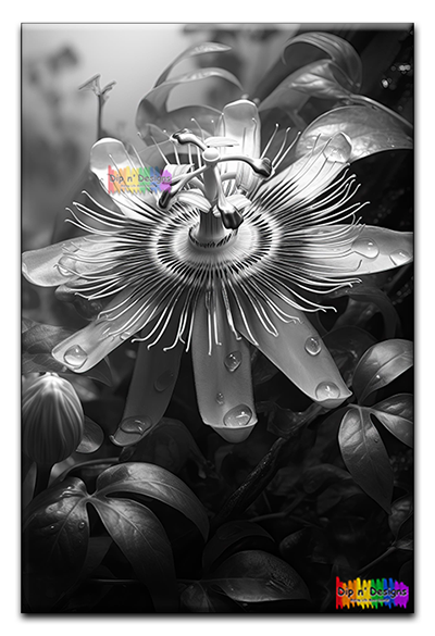 Passion Flower - Uncolored - Dip n' Designs