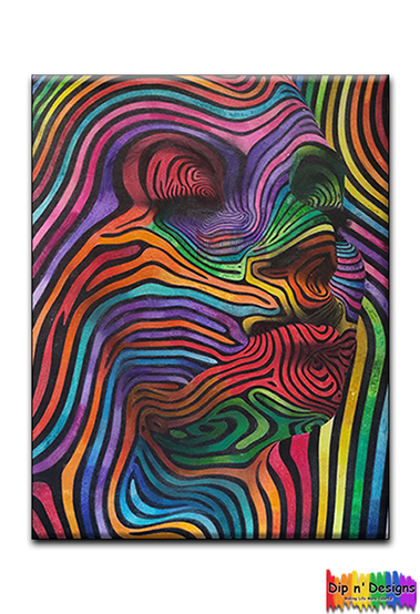 Abstract Woman - Dip n' Designs - Colored Pencil Wall Art