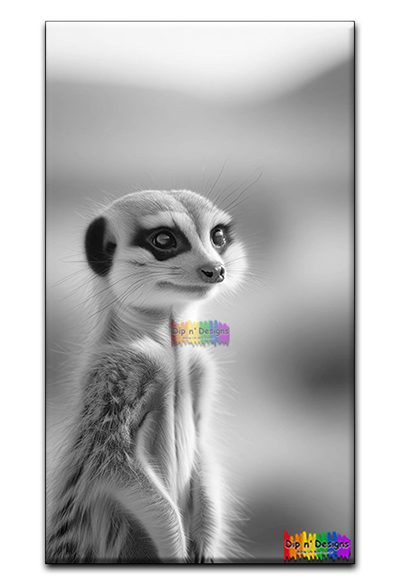 Dig Our Meerkat uncolored - Dip n' Designs - Colored Pencil Wall Art