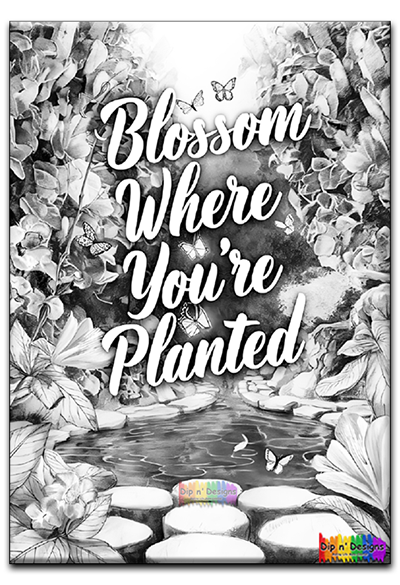Inspirational Art uncolored - Dip n' Designs - Colored Pencil Wall Art