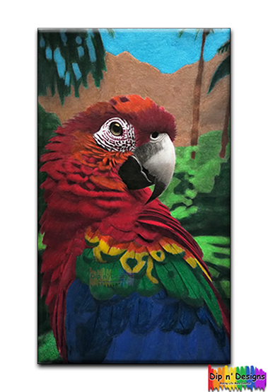 Parrot in Jungle - Dip n' Designs - Colored Pencil Wall Art