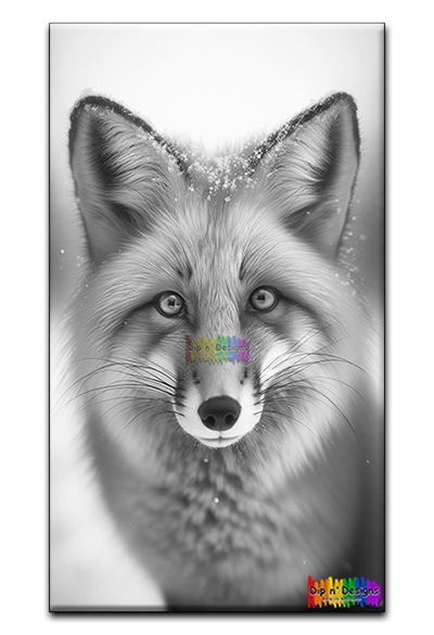 Red Fox uncolored - Dip n' Designs - Colored Pencil Wall Art