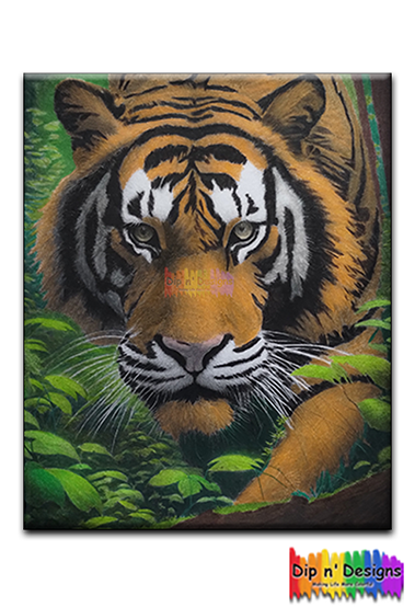 Tiger in Jungle - Dip n' Designs - Colored Pencil Wall Art